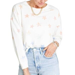 Z SUPPLY Lia Rainbow Star Sweatshirt Size Medium